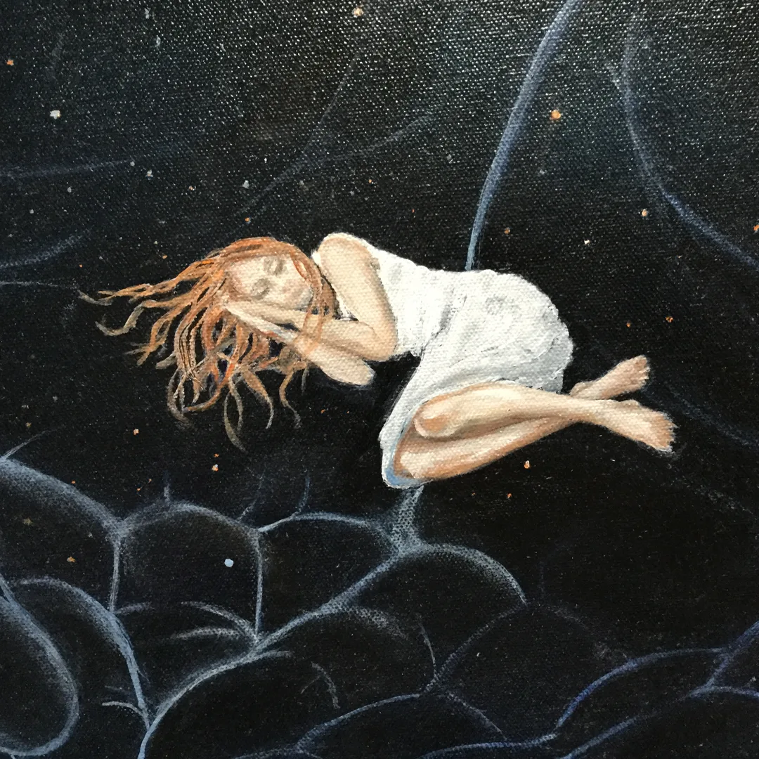 A closeup detail of Ellen Rice's inspiring 