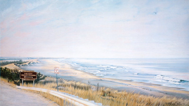 Pictured at left and right are two quintessential coastal Delaware paintings of historic places with a lot of dramatic pasts, including found treasure.