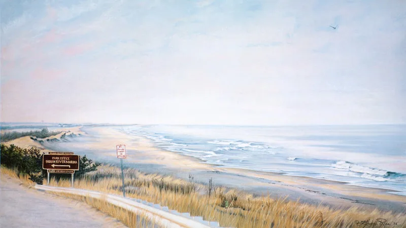 Pictured at left and right are two quintessential coastal Delaware paintings of historic places with a lot of dramatic pasts, including found treasure.