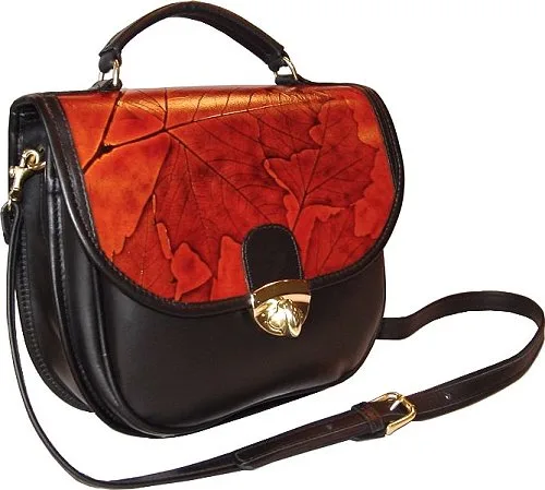 CL Whiting's Leaf Leather, Leather-Edged Bags