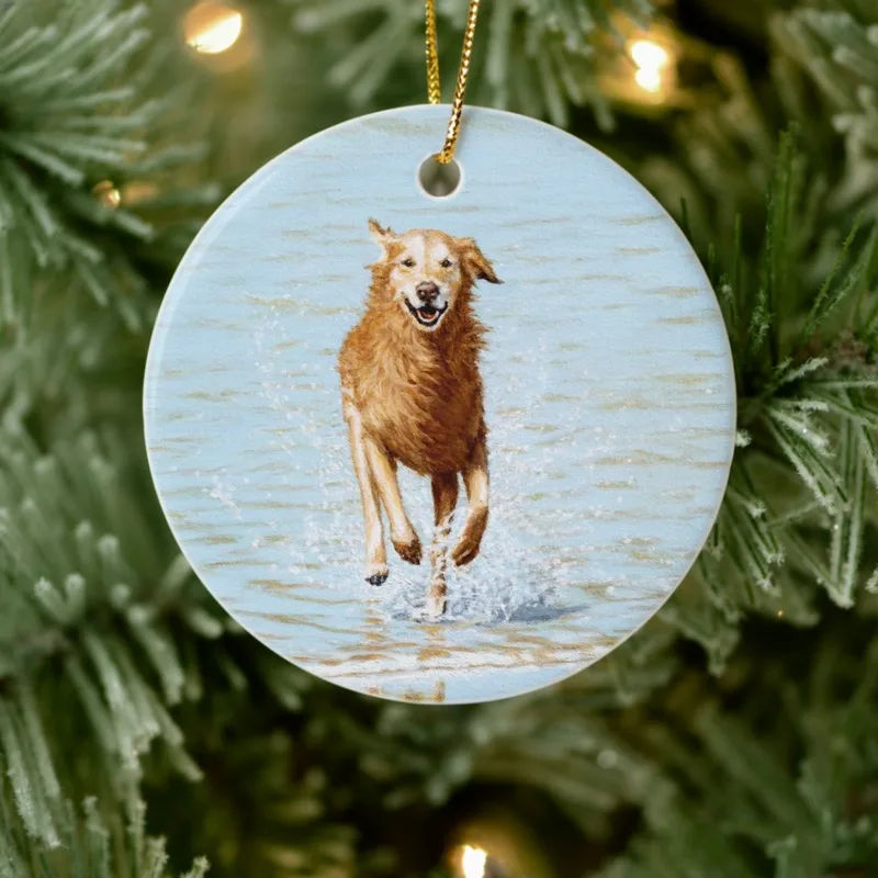 "Running Free" fine porcelain ornament
