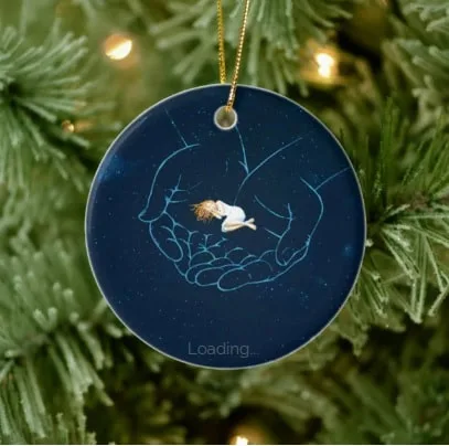 "In God's Hands" fine porcelain ornament 