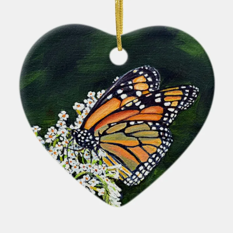 "Spread Your Wings" porcelain Monarch butterfly ornament