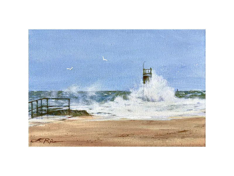 "Towering Sea," 6" x 9", Celebration Series #5/25 - SOLD - PRINTS AVAILABLE