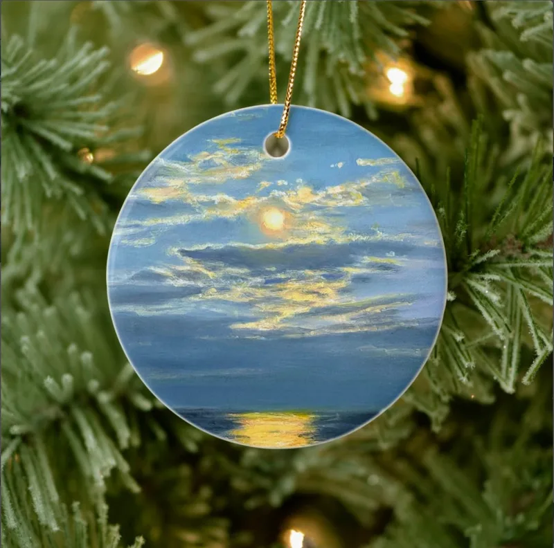 "Moonglow" porcelain ornament