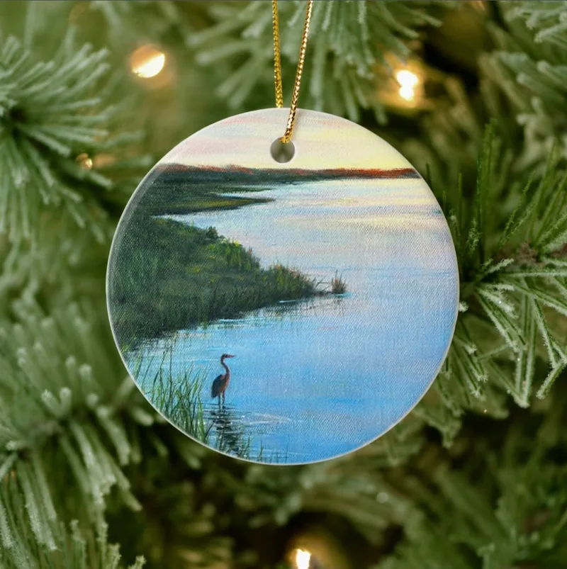 "Winding Peace" porcelain ornament