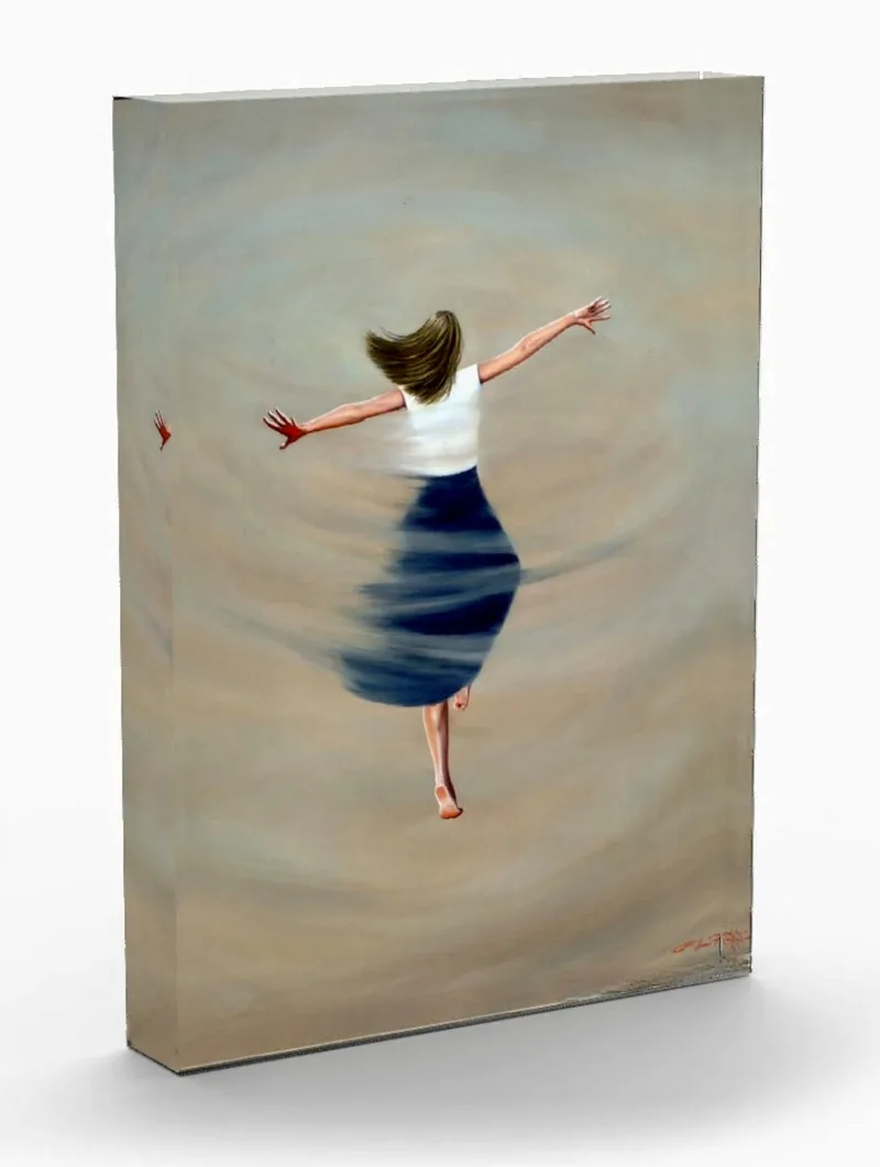 "Freedom" Strength of Woman crystal block series no. 4