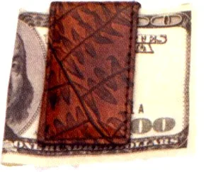 Leaf Leaather Magnetic Money Clip.