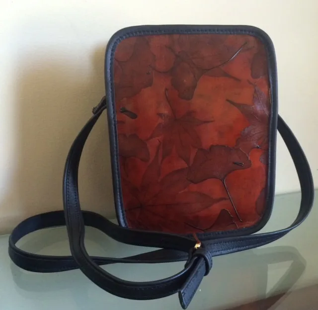 Leaf Leather Soft Organizer Bag's front view.