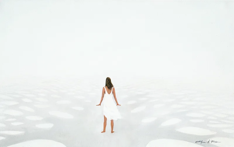 A woman stands with different "paths" before her, trying to figure out which is the path to take as it is recognized that the paths before her form a tree .