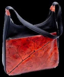 Leaf Leather Teresa Bag with Shoulder Strap.