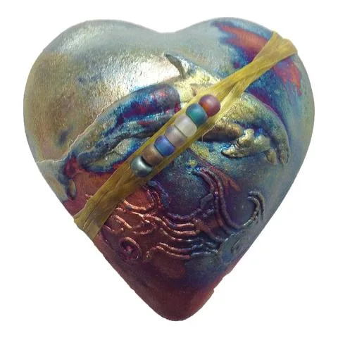J. Davis Raku Dolphin InnerSpirit Heart Rattle: Play