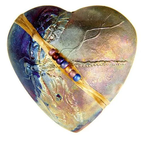 J. Davis Raku Dragonfly Heart InnerSpirit Rattle: Resiliency