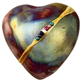 J. Davis Raku Smooth Heart InnerSpirit Rattle - Smooth Sailing