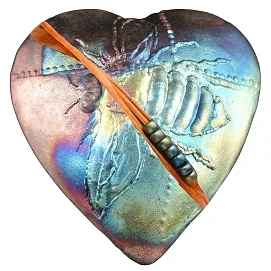 J. Davis Raku Bumble Bee InnerSpirit Rattle Heart: Wisdom