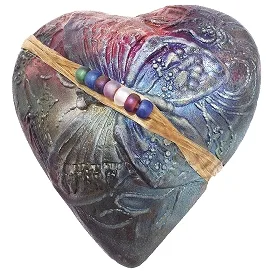 J. Davis Raku Butterfly Heart InnerSpirit Rattle: Encourage Good Health
