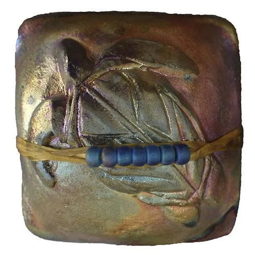 J. Davis Raku Sea Turtle Square InnerSpirit Rattle: Endurance & Dependability