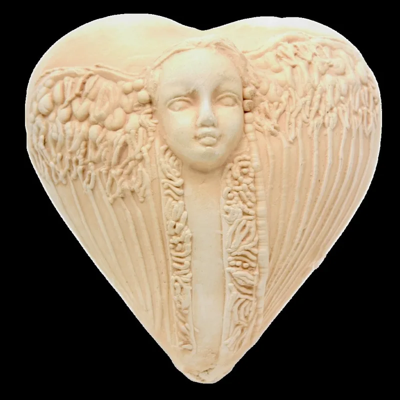 J. Davis Ceramic InnerSpirit Rattle Guardian Angel Heart: Miracles